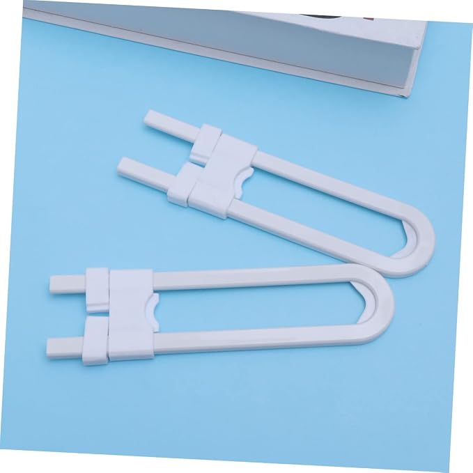 No Tool Required Babyproof Door Locks Child Safety Cabinet Locks U-shaped Drawer Latches for Kitchen Closet and Cabinets Set of 4