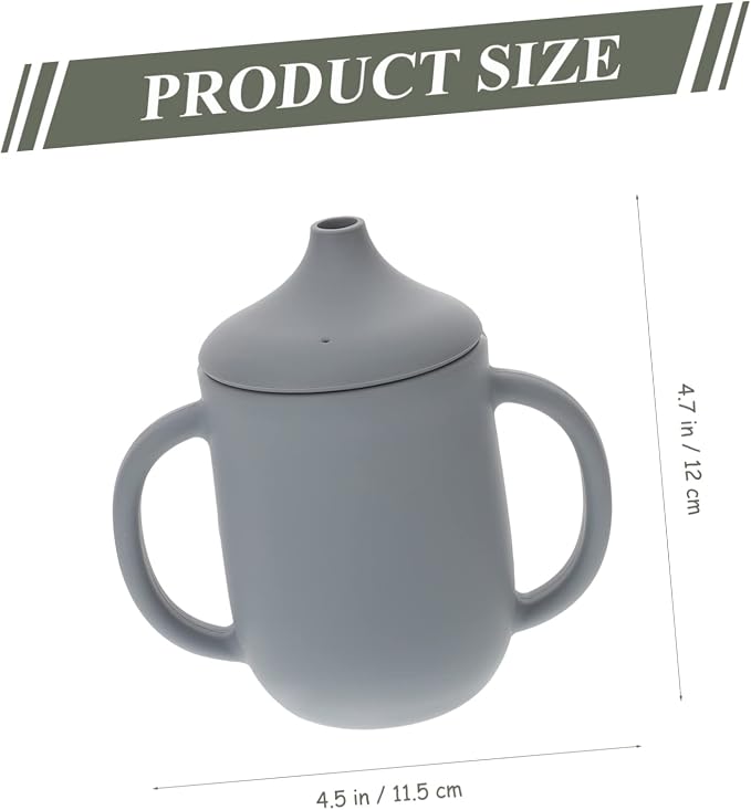 Silicone Sippy Cup for Durable Drop Straw Cup for Comfortable Grip Training Cup for Cold Hot Drinks for Independent Drinking Deep