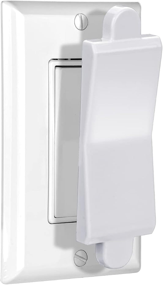 Child Proof Switch Cover and Guard - Light Switch Blocker and Lock (White, 1 Piece)
