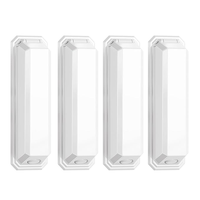 CLYMENE 4 Pack Light Switch Cover Guard, Child Proof Wall Switch Cover Keeps Your Lights or Switches from Getting Accidentally Turned ON or OFF, Toggle Style (White)