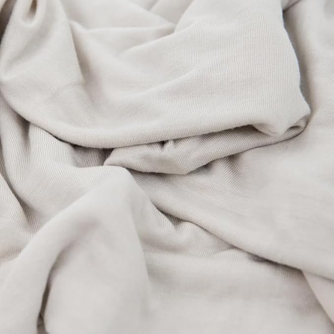 Little Unicorn Premium Stretch Knit Swaddle Blanket | Super Soft with Optimal Stretch & Breathability for swaddling (Pebble)