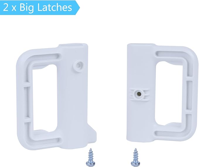 KISKIZ Retractable Extra Wide Baby & Dog Gate Kit - Full Set Wall Mount Accessories, Latches, Hooks, Screws, White