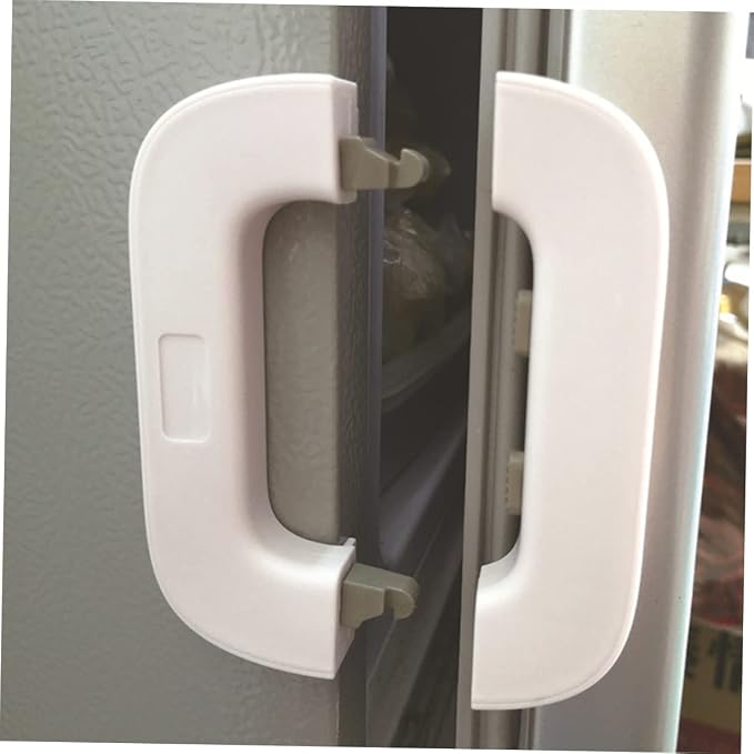 Totority Pinch Safety Locks Lock Tight for Refrigerator Freezer Cabinet Doors Multipurpose Childproof Grey