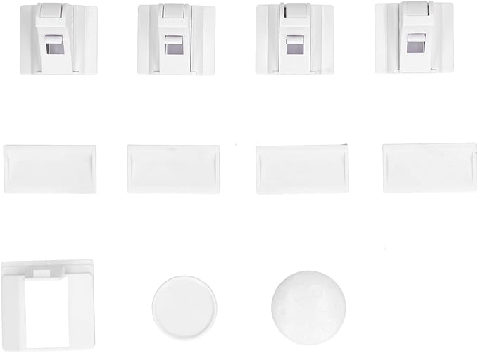 YWBL-WH Magnetic Concealed Drawer Lock Child Proof Cabinet Lock Baby Safety for Home Cabinet, with No Drill Tape Adhesive, Rotating Buckle Design, Super Adhesive Easy Scrub