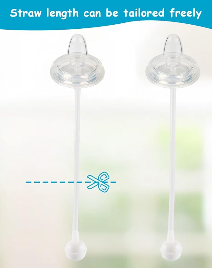 Sippy Cup Soft Conversion Kit for Philips Avent Natural Baby Bottle, Toddler Transition Kit with Silicone Sippy Spout Nipple, Weighted Straw, Bottle Handle, Cleaning Brush, 6-Pack