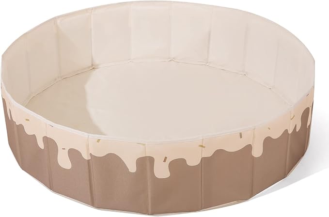 Baby Ball Pit for Toddlers1-3, Foldable Kids Ball Pits Play Tent, Crawl Playpen Ball Pool Playhouse with Storage Bag, for Boys Girls Dogs Cats Festival Play (Balls Not Included), Doughnuts