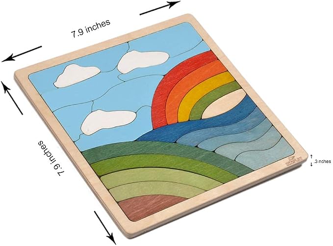 Rainbow Puzzle for Kids | 26 Pieces Wooden Jigsaw Puzzle | Learning Toy and Gift for Boys Girls Ages 3 Years and Above