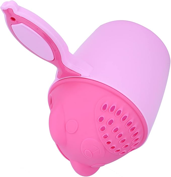 ViaGasaFamido Baby Shampoo Rinse Cup, Bear Shape Bath Rinser, Green, PP Material, 8.27x4.21x5.91 Inch, for Kids 6 Months and Up