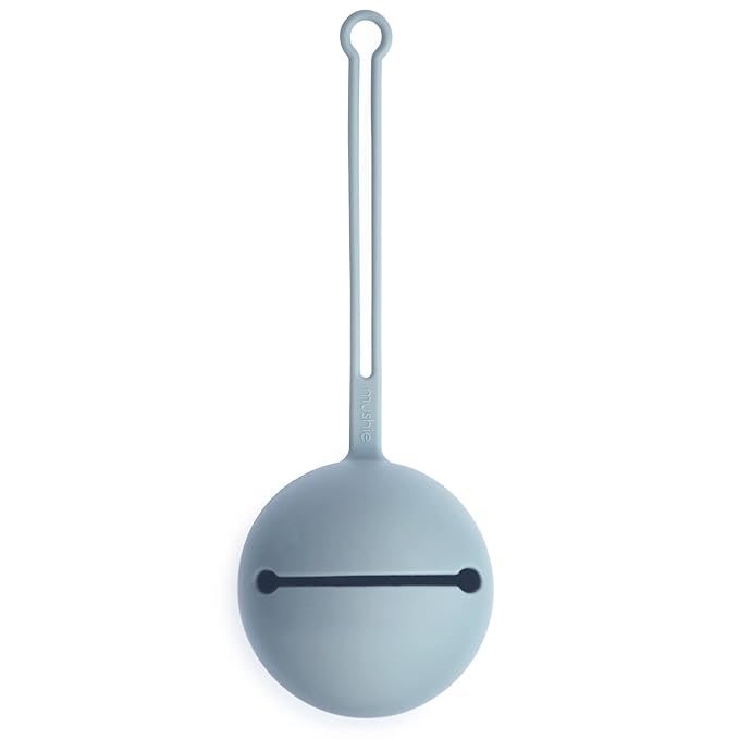 mushie Silicone Pacifier Holder Case (Powder Blue)