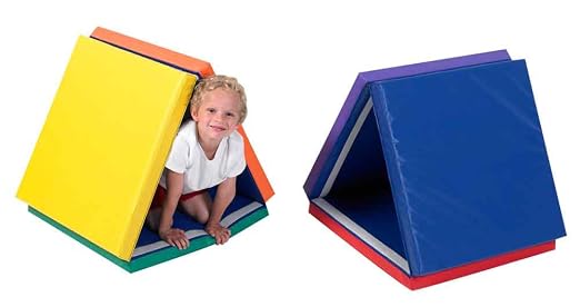 Children's Factory Tent Box Mats, CF331-062, Rainbow, 4'x6', Kids Soft Foam Floor Mats for Playroom or Preschool, Indoor Play Equipment for Classroom