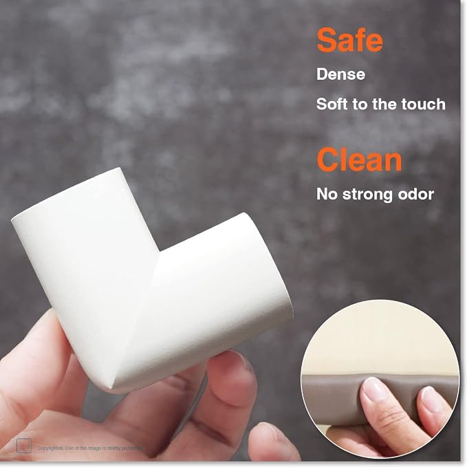 18ft Edge 12 Corners - Bundle & Save - RovingCove HeftyFit Edge Corner Guards, Oyster White