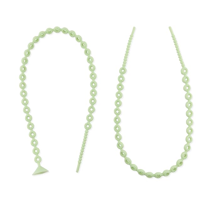 Bumkins Pacifier Clip Feeding Supplies for Baby Girl or Boy, Toy Straps for Sippy Cup, Teether, Stroller Accessories, Platinum Silicone Accessory Tether Leash, Safe for Teething Babies, Sage Green