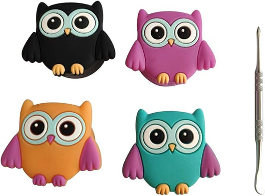Owl Design 12ml Silicone Container Jars Storage Random Color12pcs