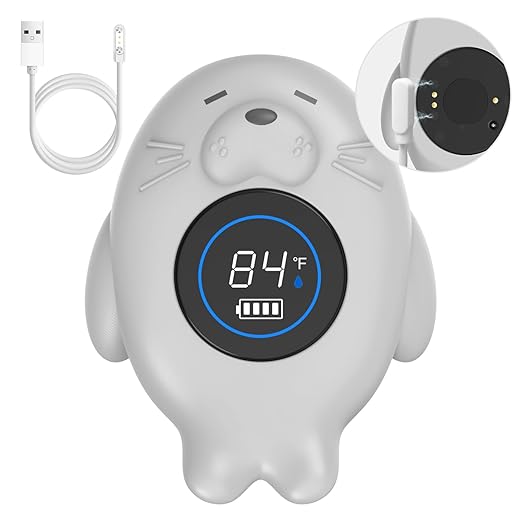 Rechargeable Bath Thermometer Baby Safety, Bath Temp Thermometer for Tub, Floating Shower Temperature Toy for Pregnancy Infant Kids