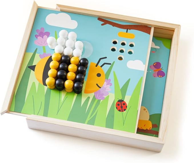 Bigjigs Toys, Garden Art Peg Puzzle, Wooden Toys, Wooden Puzzles, Wooden Peg Puzzles, Toddler Wooden Puzzles, Toddler Puzzles, Wooden Jigsaws, Peg Board, Peg Board for Children