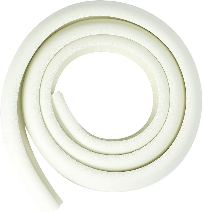 uxcell 6.6ft Length, 0.9" Width Foam Furniture Table Desk Edge Cover Pads Protectors L Shape Corner Cushions Bumper Guards White
