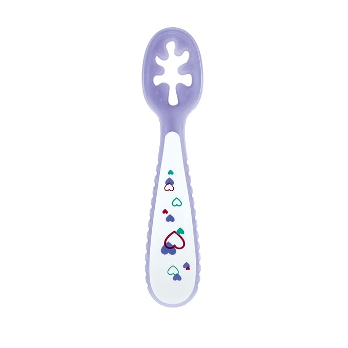 Nuby Baby's First Spoons Set - (3-Pack) Feeding Utensils for Babies - 6+ Months - Hearts