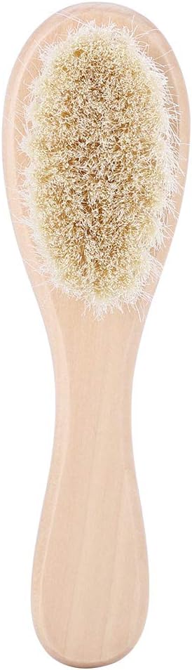 GLOGLOW Nan Baby Soft Goat Hair Brush Comb Set, Wooden Handle, Gentle for Infants, for Newborns and Toddlers Personal Care Products
