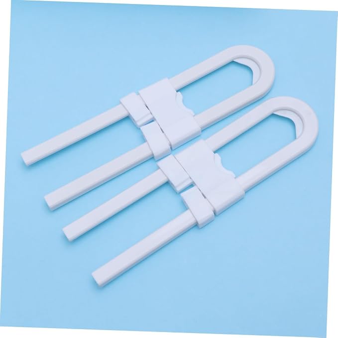 No Tool Required Babyproof Door Locks Child Safety Cabinet Locks U-shaped Drawer Latches for Kitchen Closet and Cabinets Set of 4