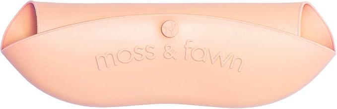 Moss and Fawn Gather & Roll Bib - Washable Waterproof Silicone Baby Feeding Bib - BPA, Lead, & PVC-Free