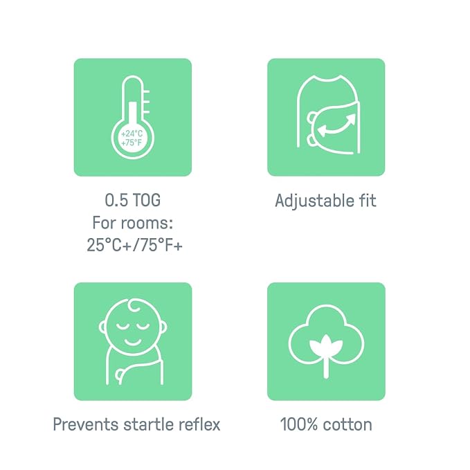 SwaddleMe by Ingenuity Original Swaddle, 100% Cotton, Improves Sleep & Calms Startle Reflex, 0-3 Months, 3-Pack - Busy Bees