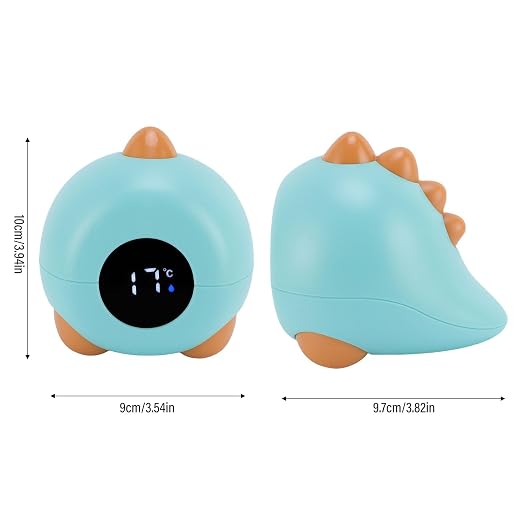 RiToEasysports Baby Bath Thermometer, Real Time Digital Dinosaur Water Temperature Thermometer for Newborn Bath (Blue)
