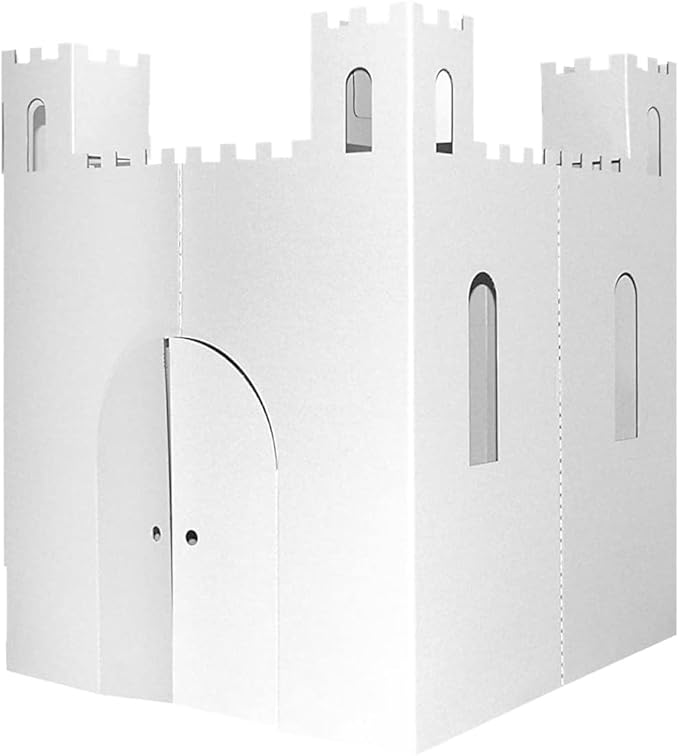 Easy Playhouse Blank Castle - Kids Art and Craft for Indoor & Outdoor Fun Color, Draw on this Blank Canvas?“Decorate and Personalize a Cardboard Fort, 32 by 32 by 43. 5 inches Made in USA Age 3 and up