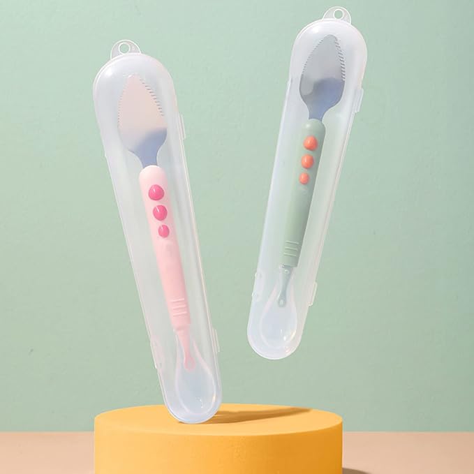 Lightweight Mud Silicone Puree Scrapping Spoons Scraping Practical Fruit Scraper Food Fruits 20.5cm/8-inch Length Gift Small Silicone Spoons for Eating