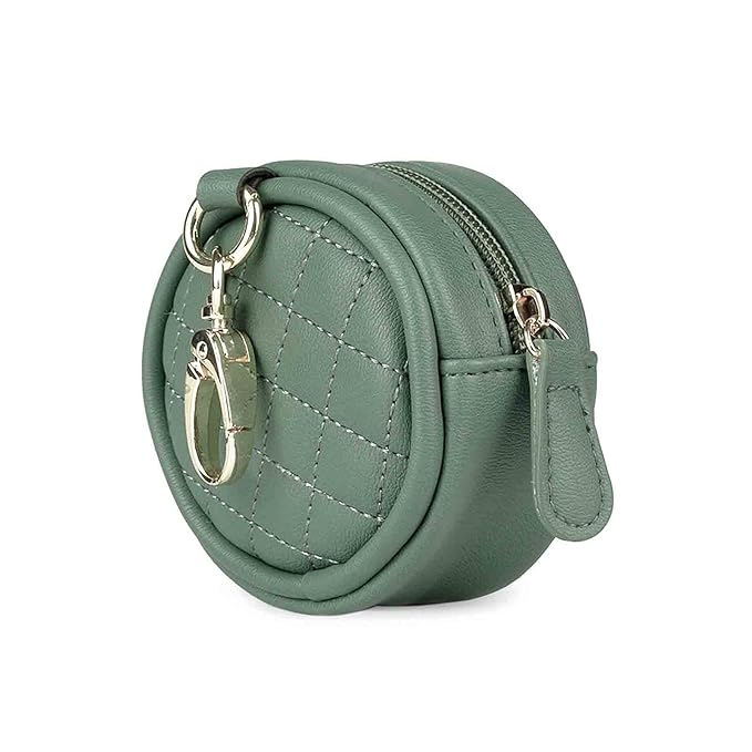 SONARIN Leather Dummy Case with Clasp,Portable Soother Pod Pacifier Case Pacifier Holder Soother Storage Box for Holding 2 Pacifiers or Nipple Shields,Attach to Diaper Bags(Green)