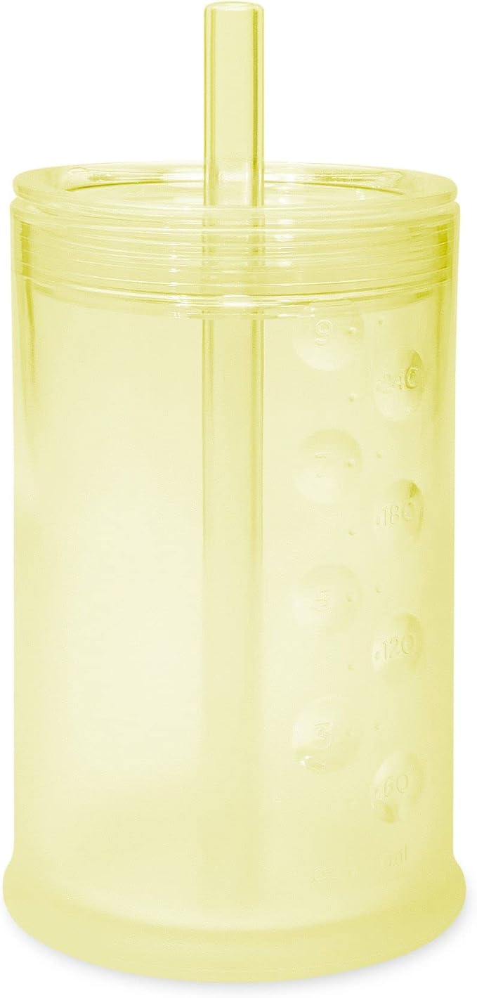 Olababy Silicone Training Cup with Straw Lid Bundle 5oz Mint + 9oz Lemon