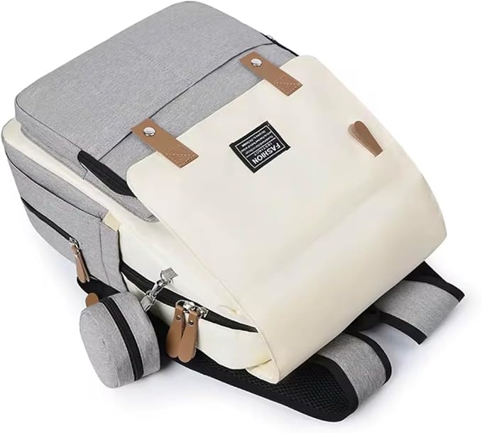 Diaper Bag Backpack, Large Capacity Baby Travel Bag with Changing Pad, Waterproof Mommy Backpack with Insulated Bottle Pockets & Stroller Straps, Stylish Baby Bag for Moms & Dads.