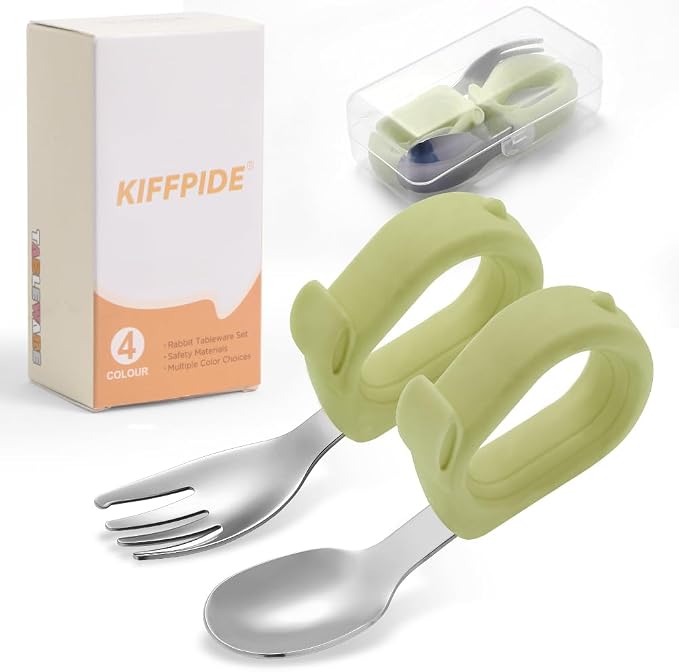Kids Utensils Set, 18/8 Stainless Steel Spoons and Forks, BPA Free, Dishwasher Safe, Children Safe Toddler Flatware