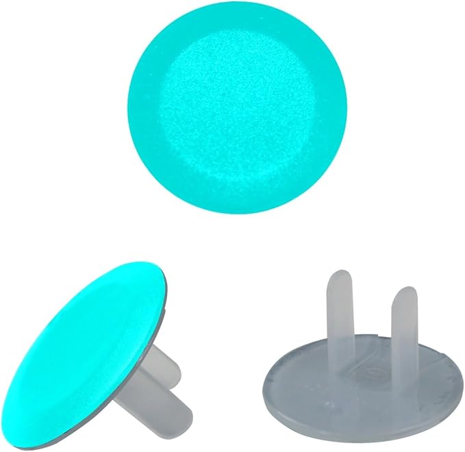 Outlet Covers Baby Proofing, Pure Blue Color 12 Packs Electric Outlets Plug Covers, Plastic Safety Socket Protector Caps for Kids Room, Home, Bedroom, Office