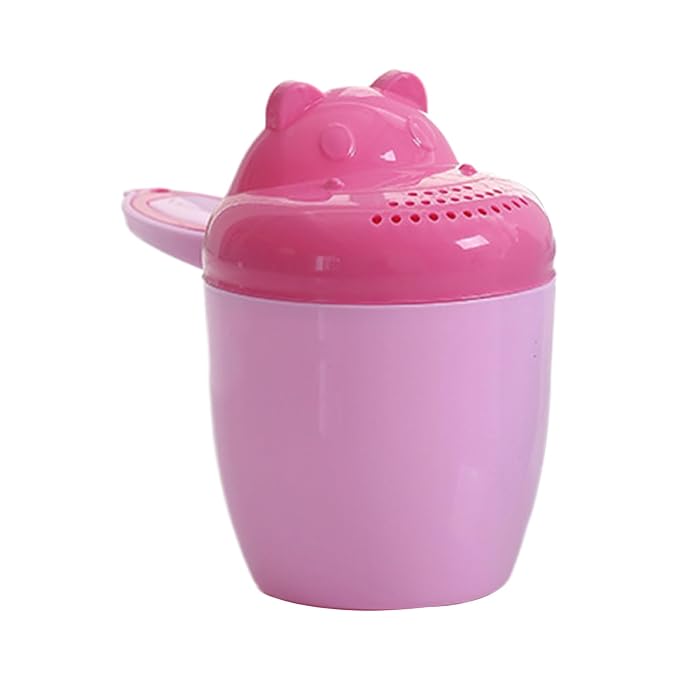 Tiny Tot Bath Rinse Cup - Child Shampoo Pourer, Cartoon Water Bucket for Hair Washing, Gentle Shower Accessory with Safety Grip, Bathroom Tool, Fun Bathing Aid for Daily Bathtub and Kids Bath Time