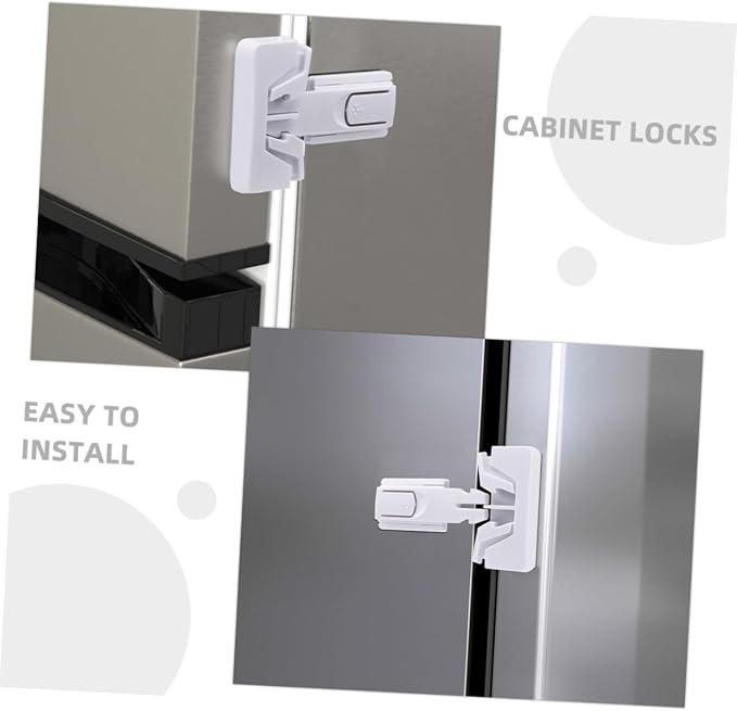 2pcs Childproof Locks for Cabinets and Magnetic Safety Locks Prevent Finger Trapping