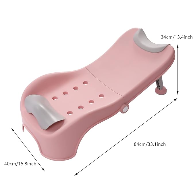 Adjustable Children's Shampoo Chair is Suitable for 0-5 Years Old Bath Seat Bathtub Household Foldable Moisture-Proof Clothes Design