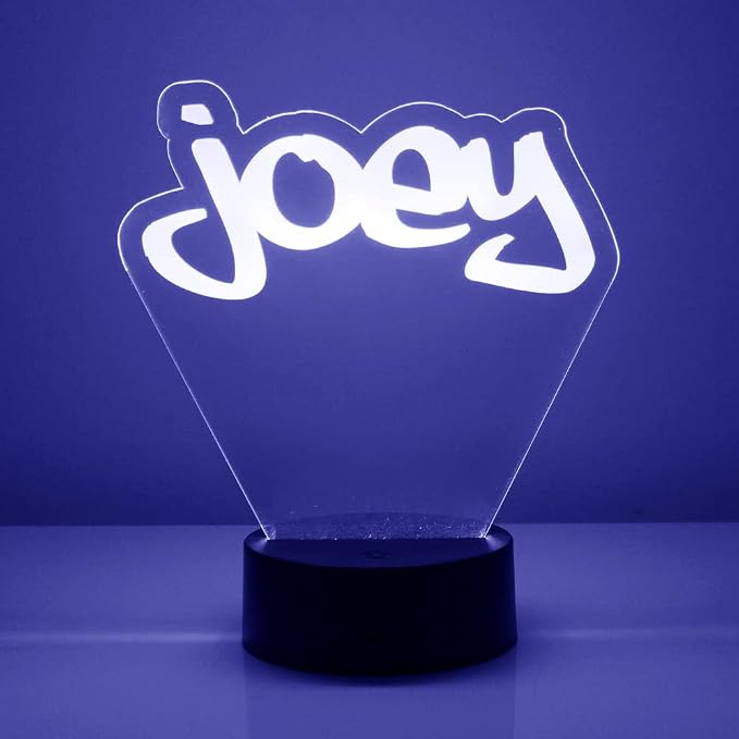 Custom Name LED Sign Night Light Lamp with Remote - Personalized Name or Image Display, Clear Acrylic Light Up Home Decor, 16 Colors & 4 Modes - Made in The USA (Style 28)