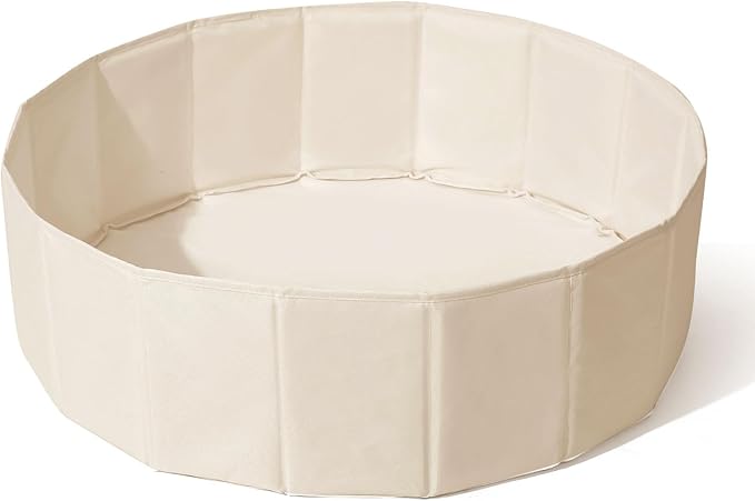 Ball Pit for Toddlers Babies Dogs Cats Iinfant Children, Foldable Ball Pits Play Tent, Crawl Playpen Ball Pool with Storage Bag, Surprise for Boys Girls Festival (Balls Not Included), Beige