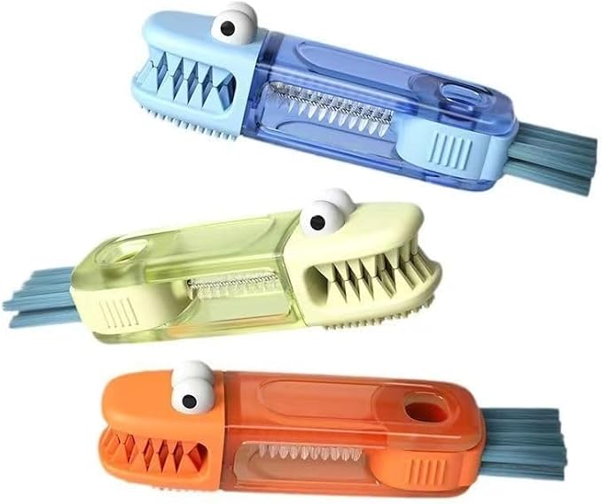 New 3 in 1 Cup Lid Cleaning Brush, Multifunctional Lid Cleaner Brush for Baby Bottle Gap Tight Spaces Cup, Portable Crevice Cleaning Brush Set
