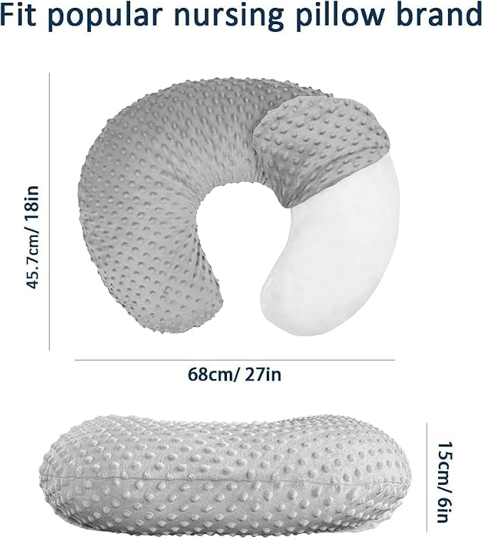 Minky Nursing Pillow Cover Breast Feeding Pillow Cover Slipcover U Shape for Baby Boy Girl,Cover Only(Daisy)