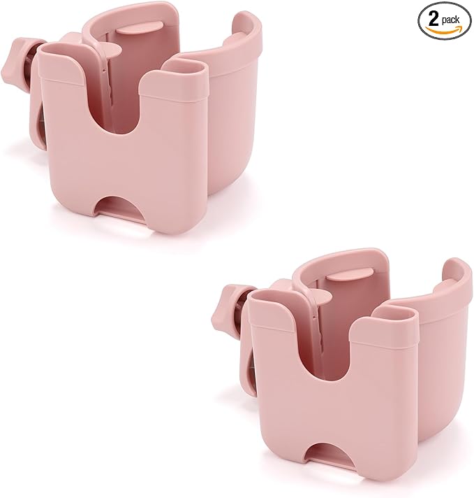 Accmor Stroller Cup Holder with Phone Holder, Bike Cup Holder, Universal Cup Holder for Uppababy Nuna Doona Strollers, 2-in-1 Cup Phone Holder for Stroller Bike Wheelchair Walker Accessory