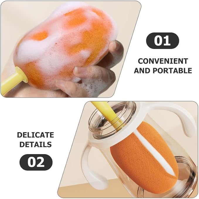 2Pcs Cleaning Brush for Water Bottles Bottle Cleaning Brush for Stain Removal Suitable for Glass Cups