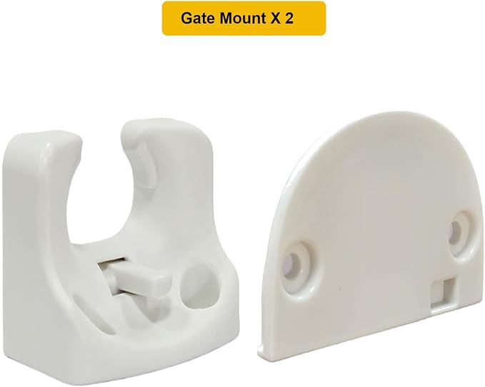 SPACEANY Retractable Baby Gate Replacement Parts Kit - Official Accessories for SPACEANY Safety Gates - Includes Including Gate Mount, Catch Mount and Set of Screws (White, Normal)