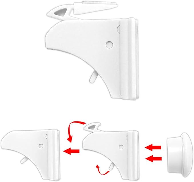 Multifunctional Magnetic Drawer Lock Babyproofing Cabinet Locks, Easy Installation, for Baby Cabinet Doors, [4] + [1] Key
