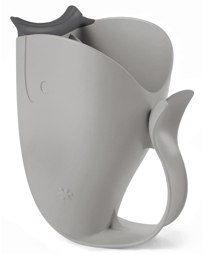 Skip Hop Soft Sink Baby Bath Tub and Rinse Cup, Moby Grey, 0-6 Months