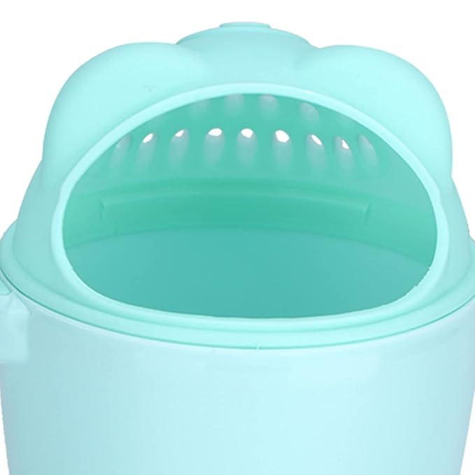 Sorandy Baby Shampoo Cup, Cute Fish Handle Hair Rinser, Kids Bathing Rinser with Detachable Design for Easy Cleaning & Eye Protection (Green)