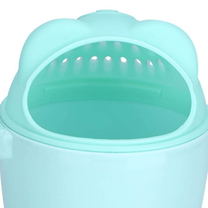FTVOGUE Baby Shampoo Cup Kids Hair Rinse Cup with Eye Protection Design Cartoon Bath Waterfall Rinser for Toddler Bath Time (Green)