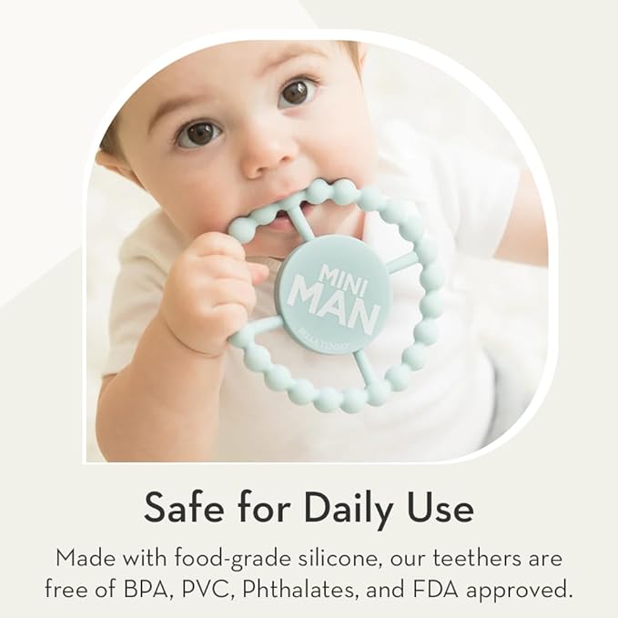 Baby Teether by Bella Tunno, Silicone Teethers for Babies 3-6 Months, 6-12 Months, Toys, Pacifier, Teething Relief, Boys, Girls, Baby Bro