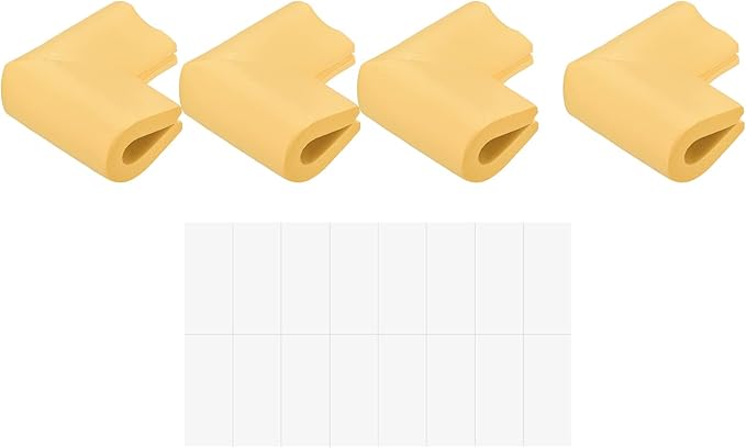uxcell Corner Guards Edge Protectors, 24Pack U Foam Safety Bumper W Self-Adhesive Tape Furniture Corner Table Edge Guard, 2.16"x1.38"x0.31", Wood Color
