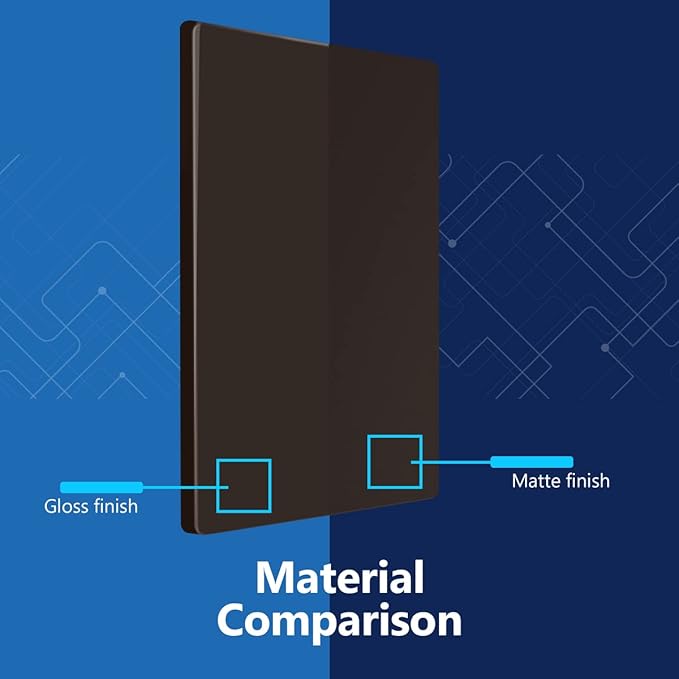 LIDER Blank Wall Plate, Temperature and Impact Resistant, UL Listed, Polycarbonate Thermoplastic, Screwless Design, Matte Finish, Modern Upgrade, Midsize, 1-Gang, 4.88??x 3.11?? Brown, 10 Pack